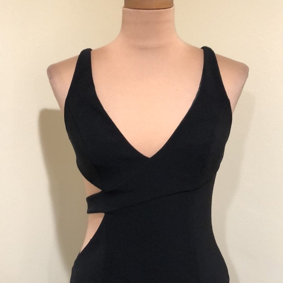 Jay Godfrey Formal Maxi Dress Size 4 Black Cutout Gown - Picture 3 of 11